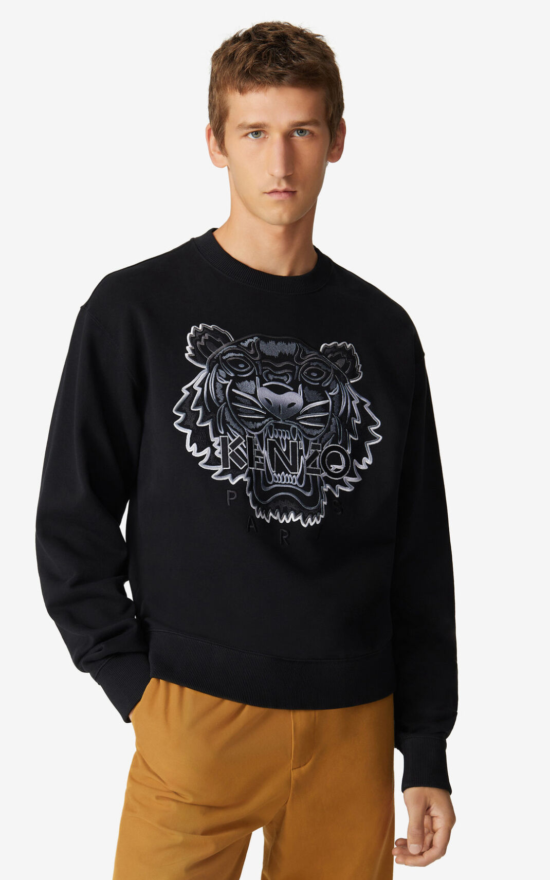 Kenzo Tiger Moška Puloverji Črna SI-9843386